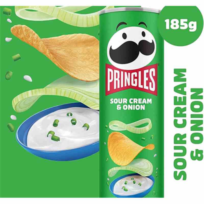 Pringels 165g - Sour Cream & Onion Karton