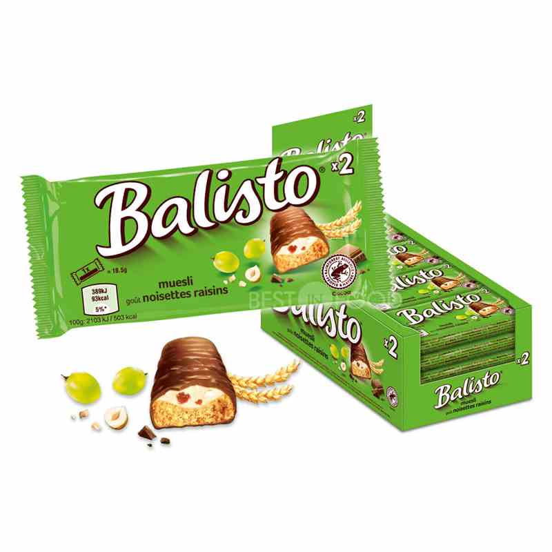 Riegel Balisto 37g - Muesli Mix Grün Karton
