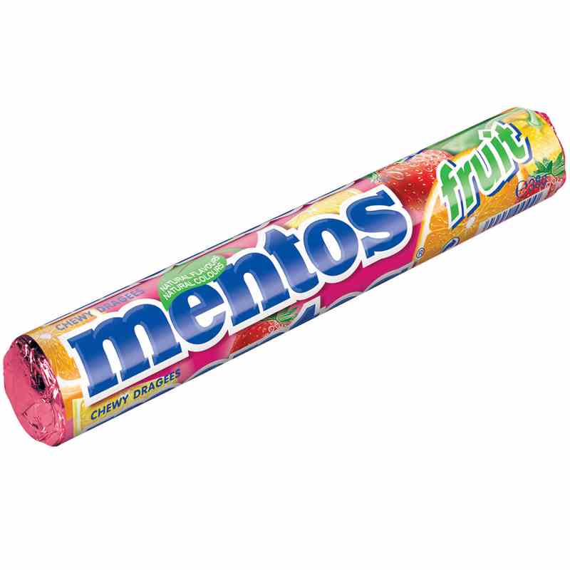 Kaugummi Mentos 38g - Fruit Karton