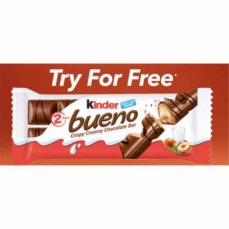 Kinder - Bueno Haselnuss ( Doppel Riegel ) Karton