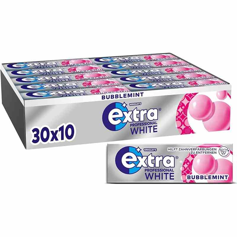 Kaugummi Prof. White Extra 30`er - Bubble Mint Karton