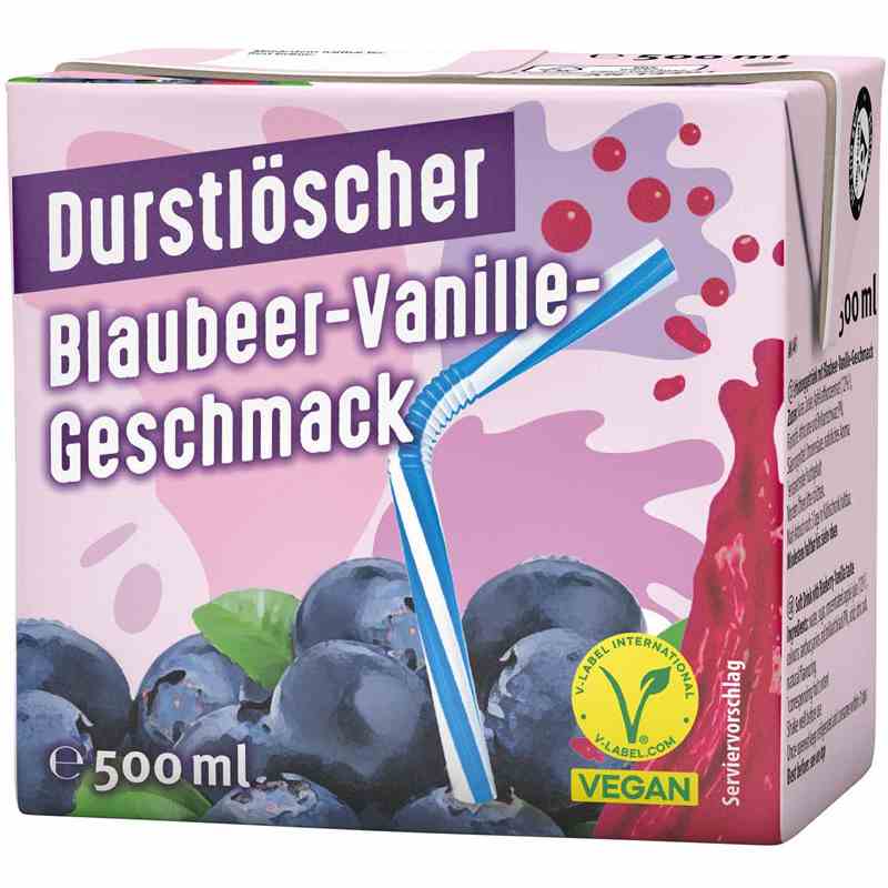 Durstlöscher - Neu Blaubeere Vanille Karton