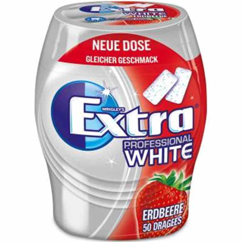 Kaugummi Prof. White Extra 50`er - Erdbeere Karton