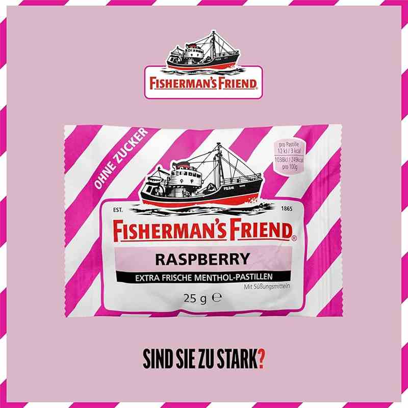 Fisherman`s Friends - Himbeere (Raspberry) ( Pink weis) Karton