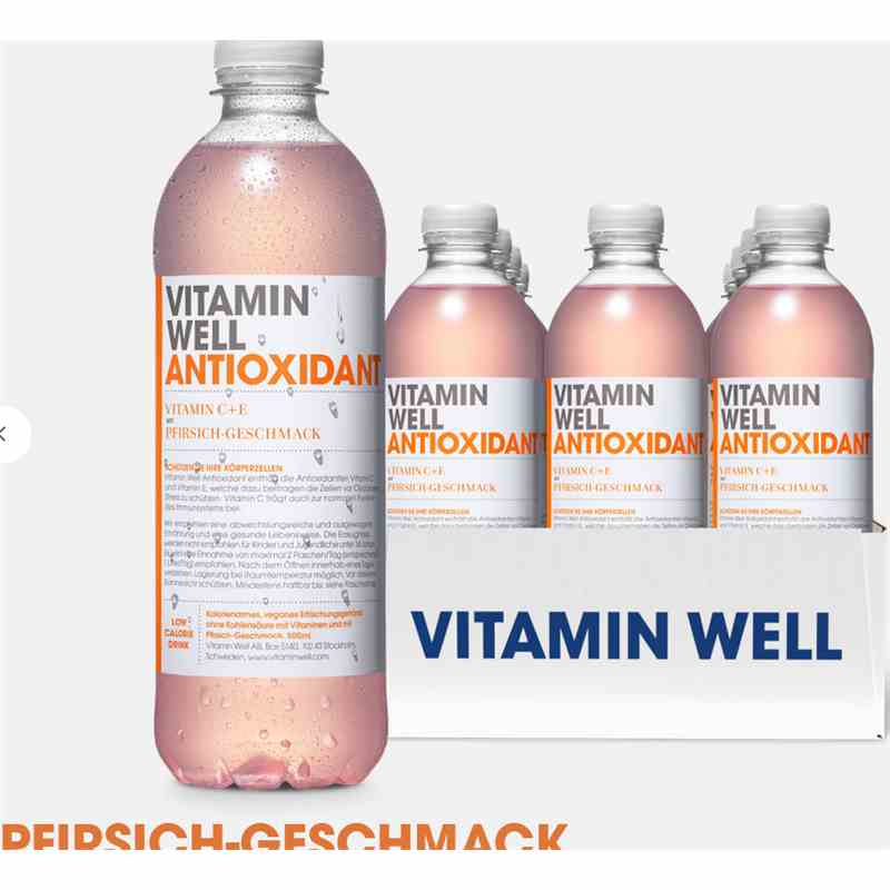 Vitamin Well 500ml - Antioxidantien Pfirsisch Karton