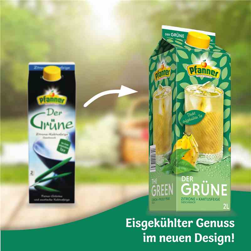 Pfanner 2L Grüntee Zitrus+Kaktus Karton