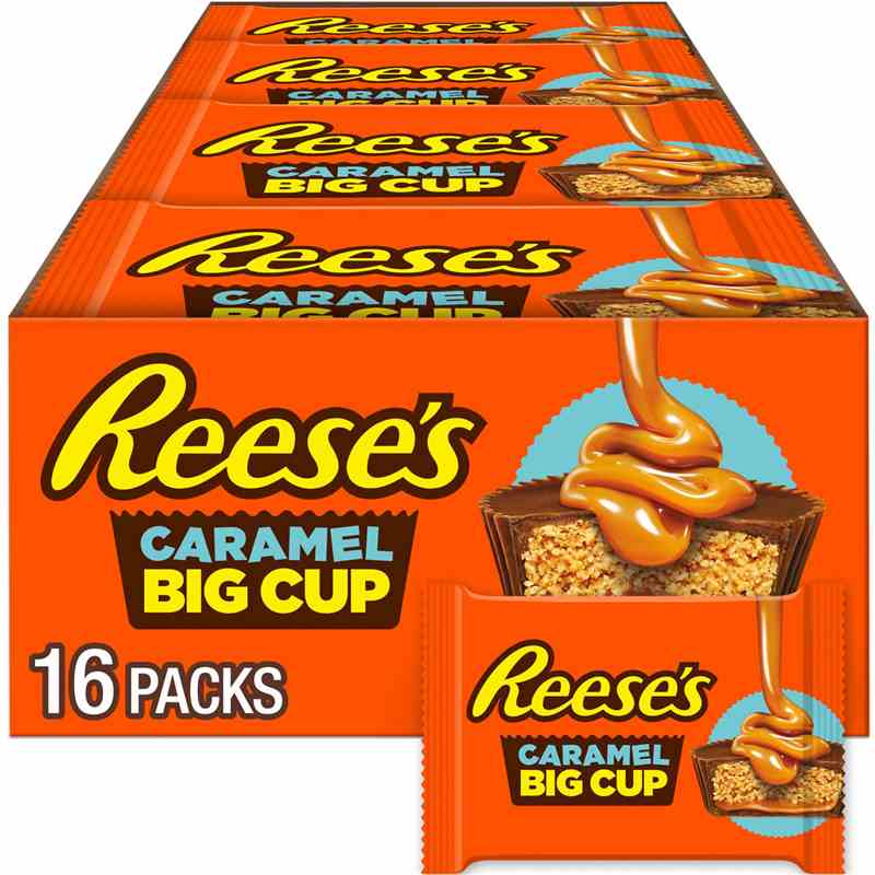 Usa Schokolade - Reese`s - Caramel Big Cup Puffs ( King Size ) Karton