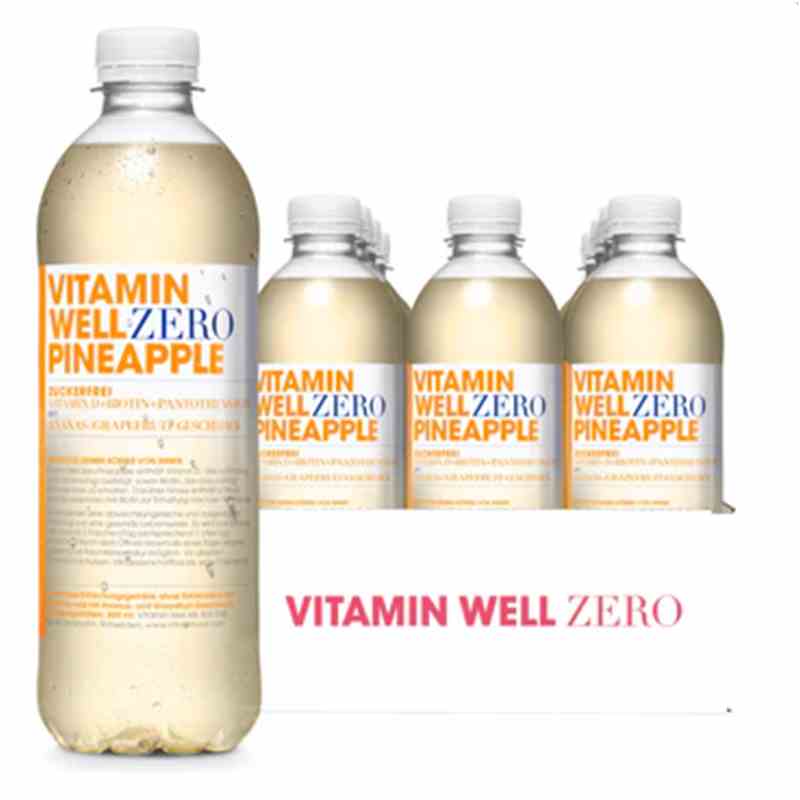 Vitamin Well 500ml - Zero Pineapple Karton