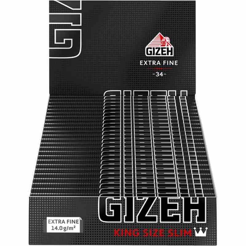 Gizeh Slim King Size - Black King Size ( Slim 25´er ) Karton