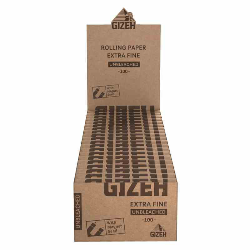 Gizeh Blättchen - Unbleached Extra Fine ( Braun ) Karton