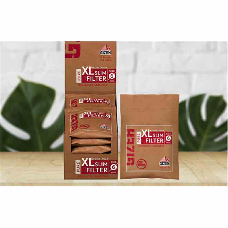 Gizeh Filter - Xl Pure Slim Filter ( Braun ) Karton