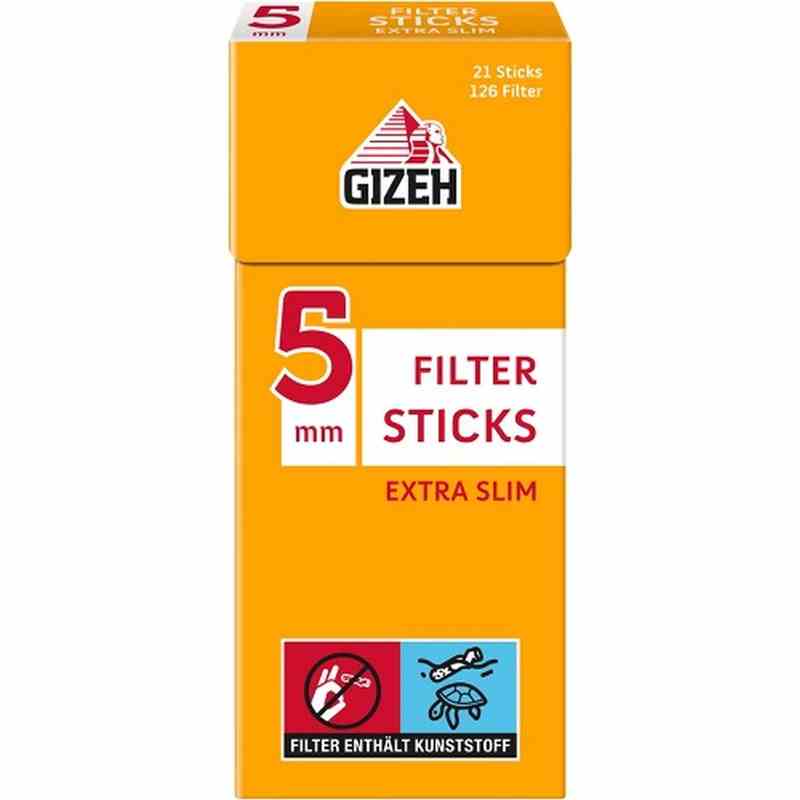 Gizeh - Filter Sticks Extra Slim 5mm (orange) Karton