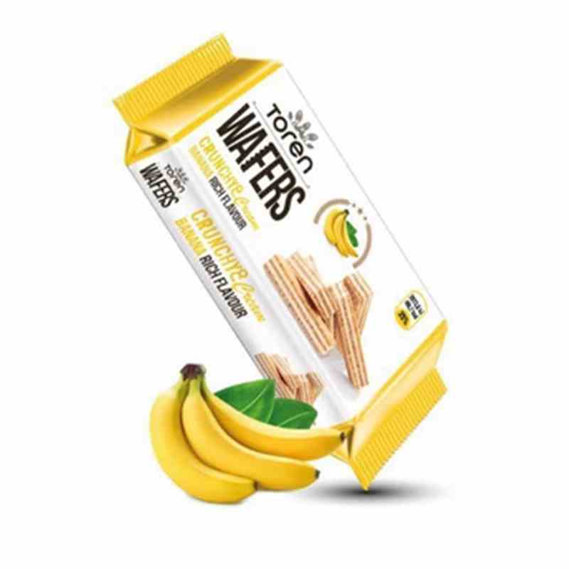 Mr. Bite Toren Wafers Crunchy & Cream 55g -  Banane Karton