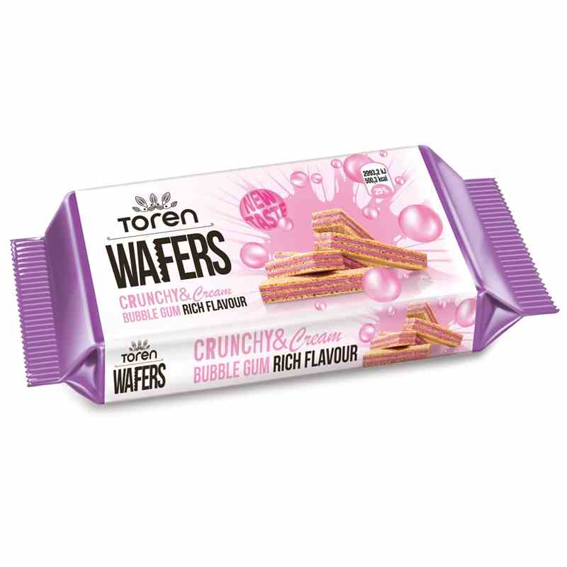 Mr- Bite Toren Wafers Crunchy & Cream 55g -  Bubble Gum Karton