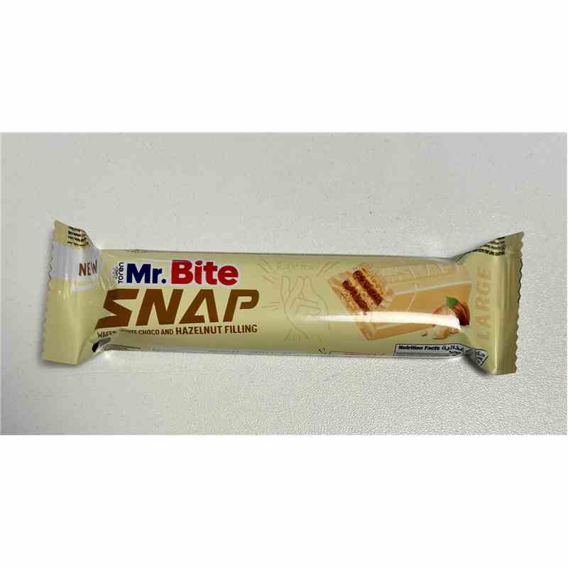 Mr.Bite Snap white Cocolate Waffel - Haselnuss Karton